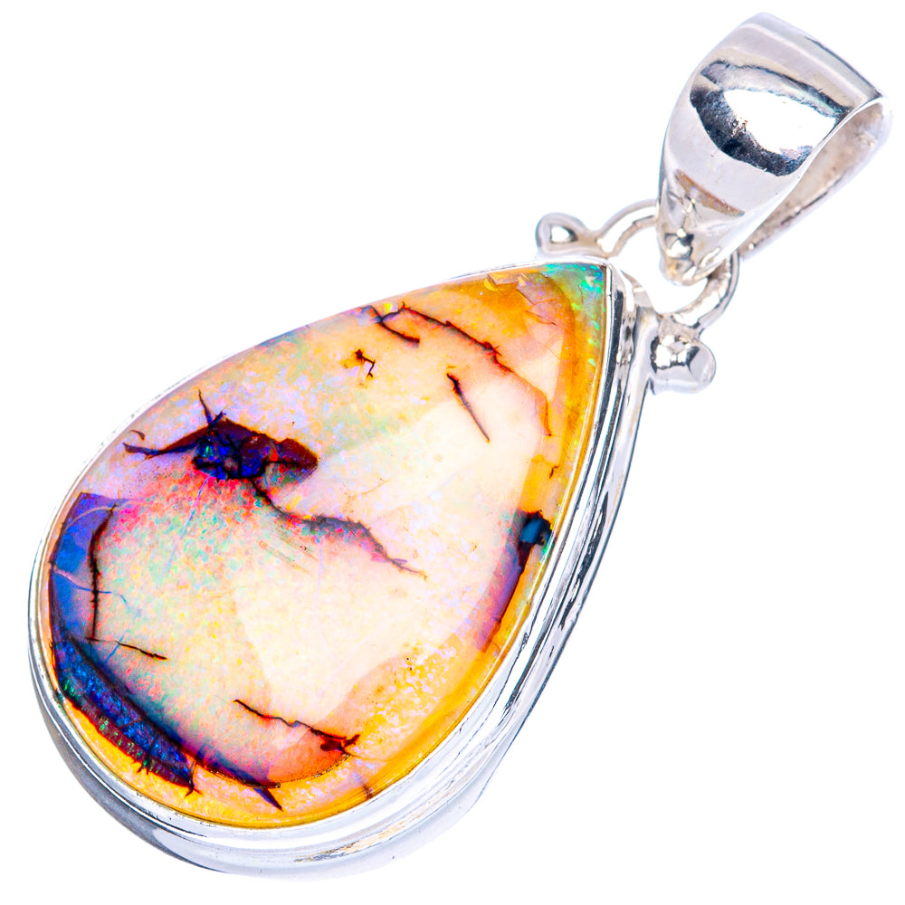Rare Sterling Opal Pendant 1 1/4" (925 Sterling Silver) P41728