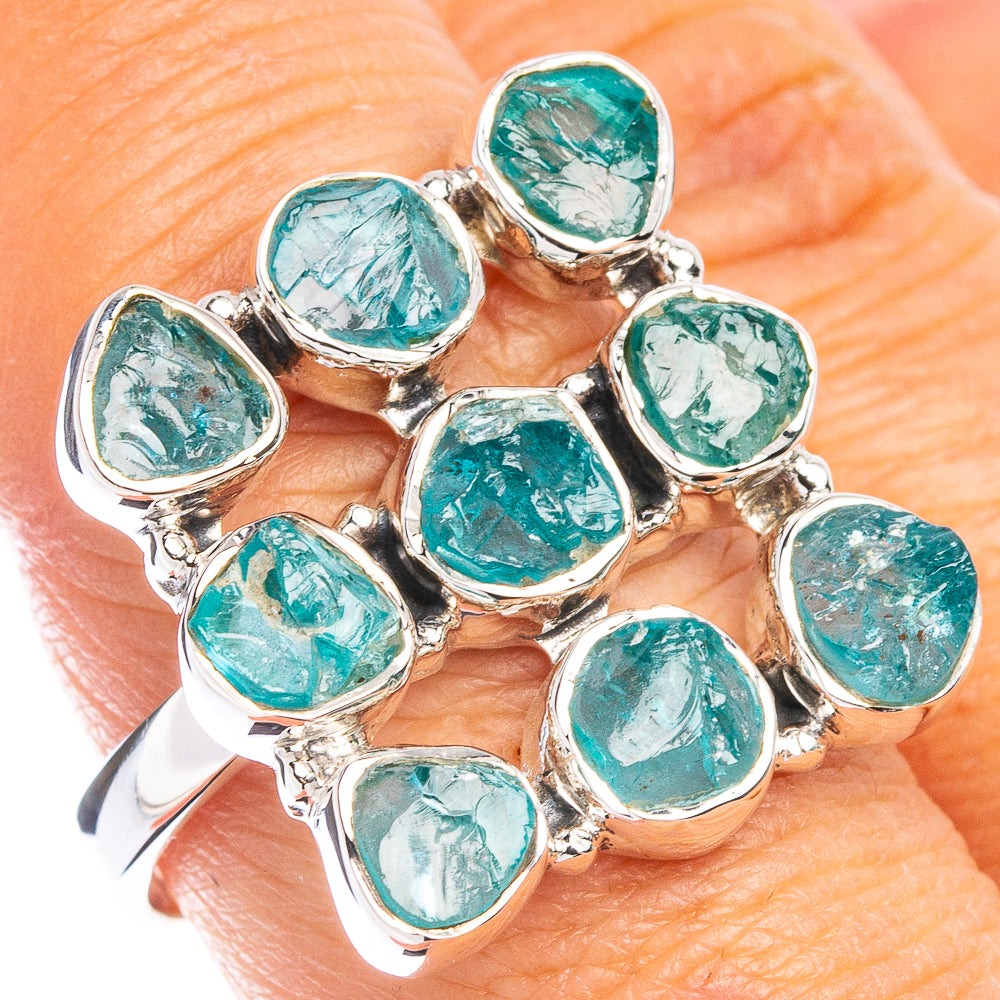 Premium Raw Aquamarine Ring Size 9 (925 Sterling Silver) R8091