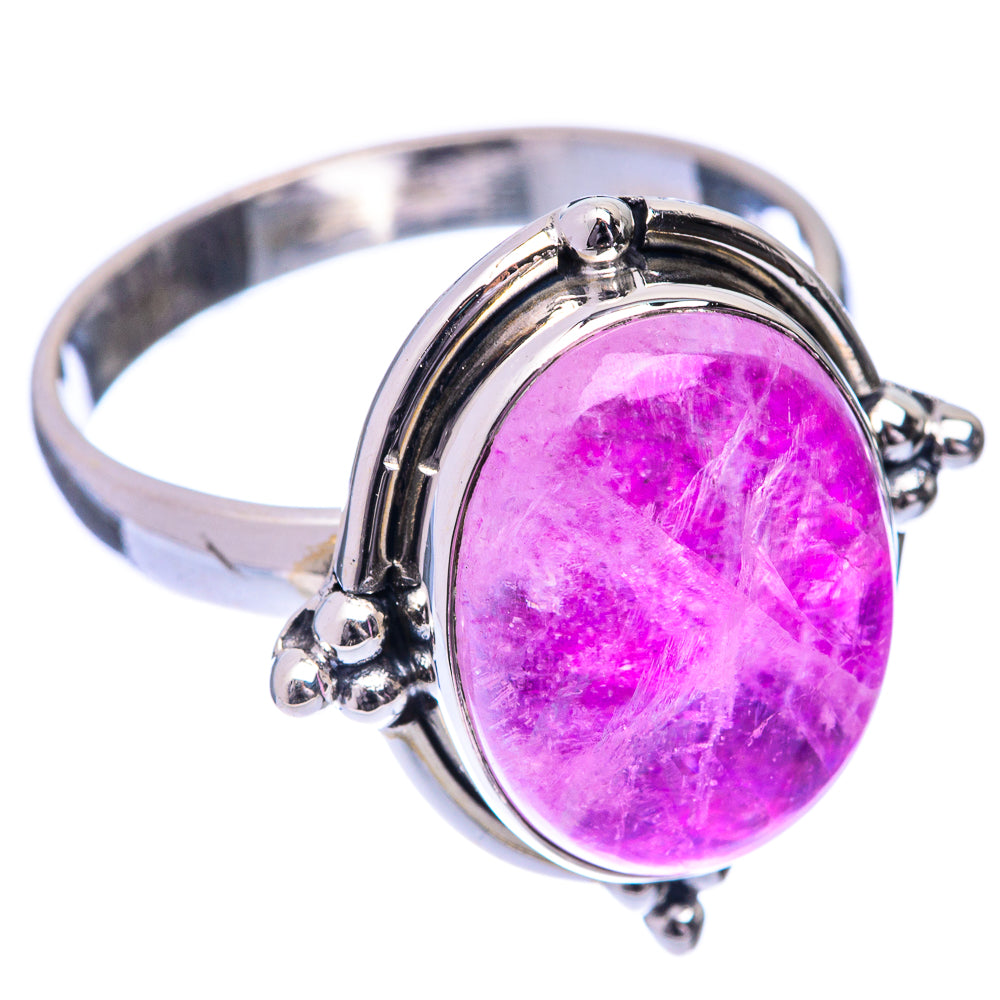 Pink Moonstone Ring Size 10 (925 Sterling Silver) R140916