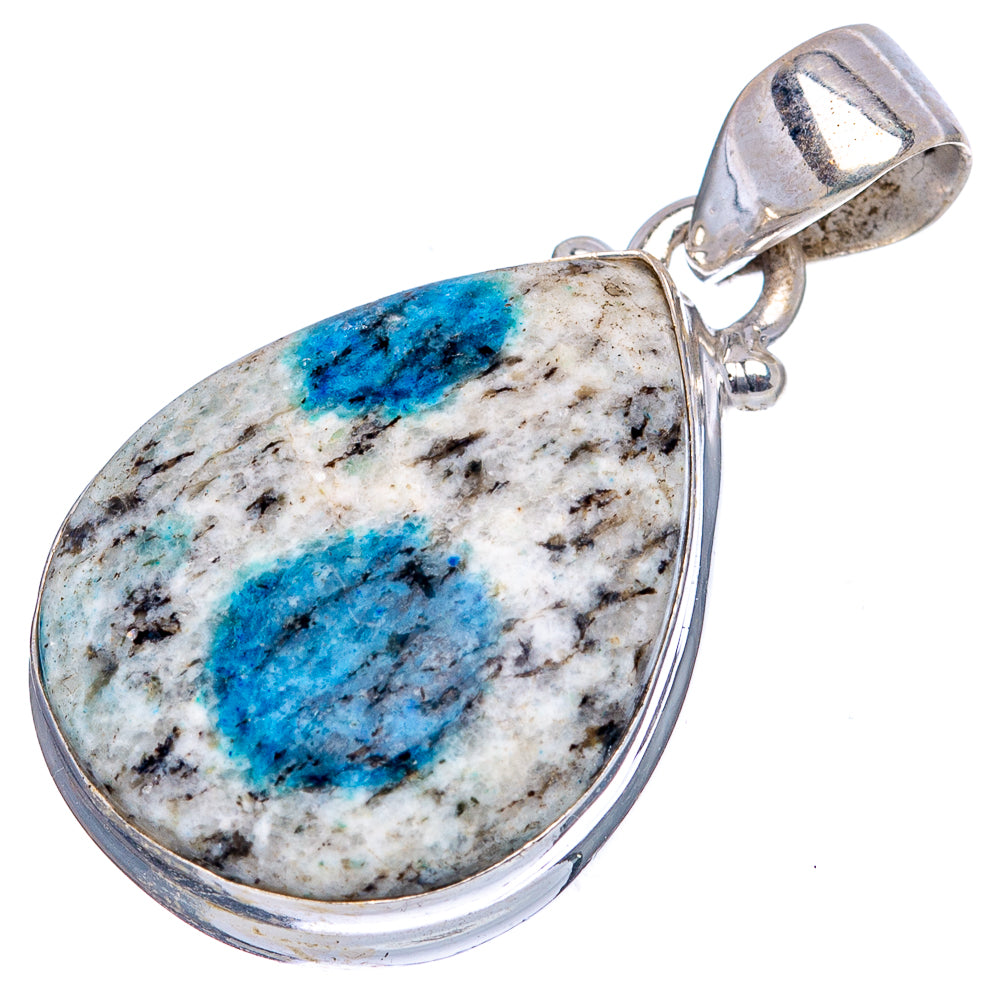 K2 Azurite Pendant 1 1/4" (.925 Sterling Silver)