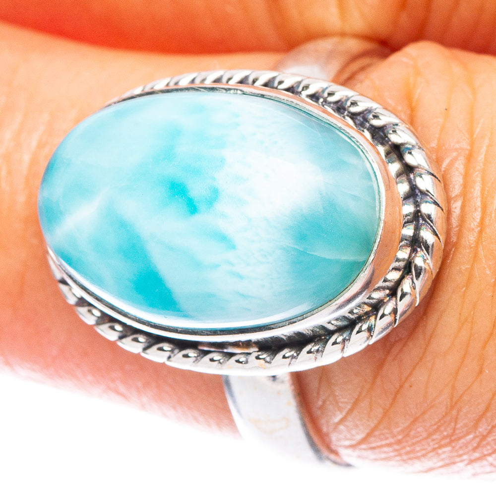 Larimar Ring Size 7 (925 Sterling Silver) R7002