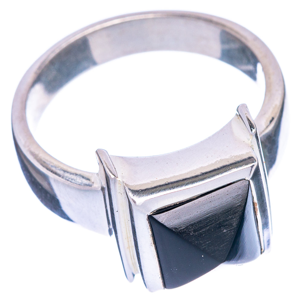 Black Onyx Ring Size 7.5 (925 Sterling Silver) R1291