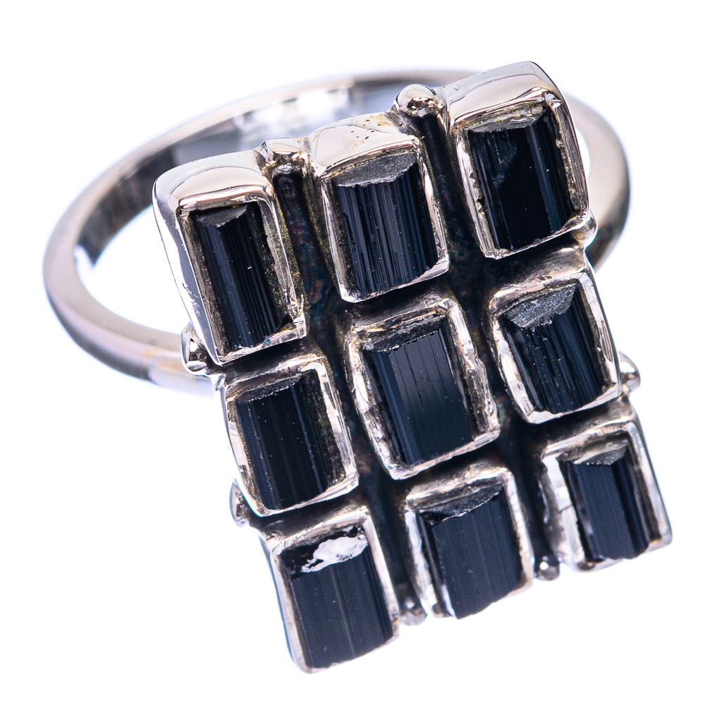 Premium Black Tourmaline Ring Size 6.25 (925 Sterling Silver) R141823