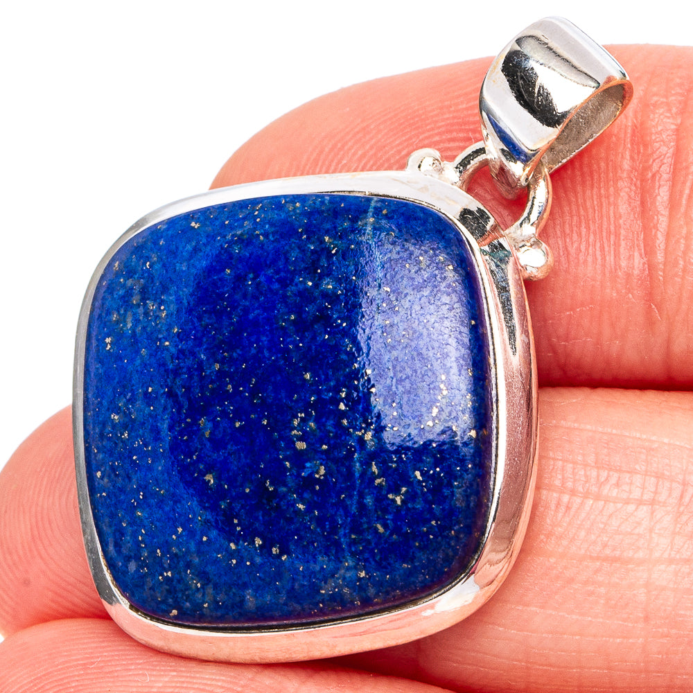 Lapis Lazuli Pendant 1 3/8" (.925 Sterling Silver)