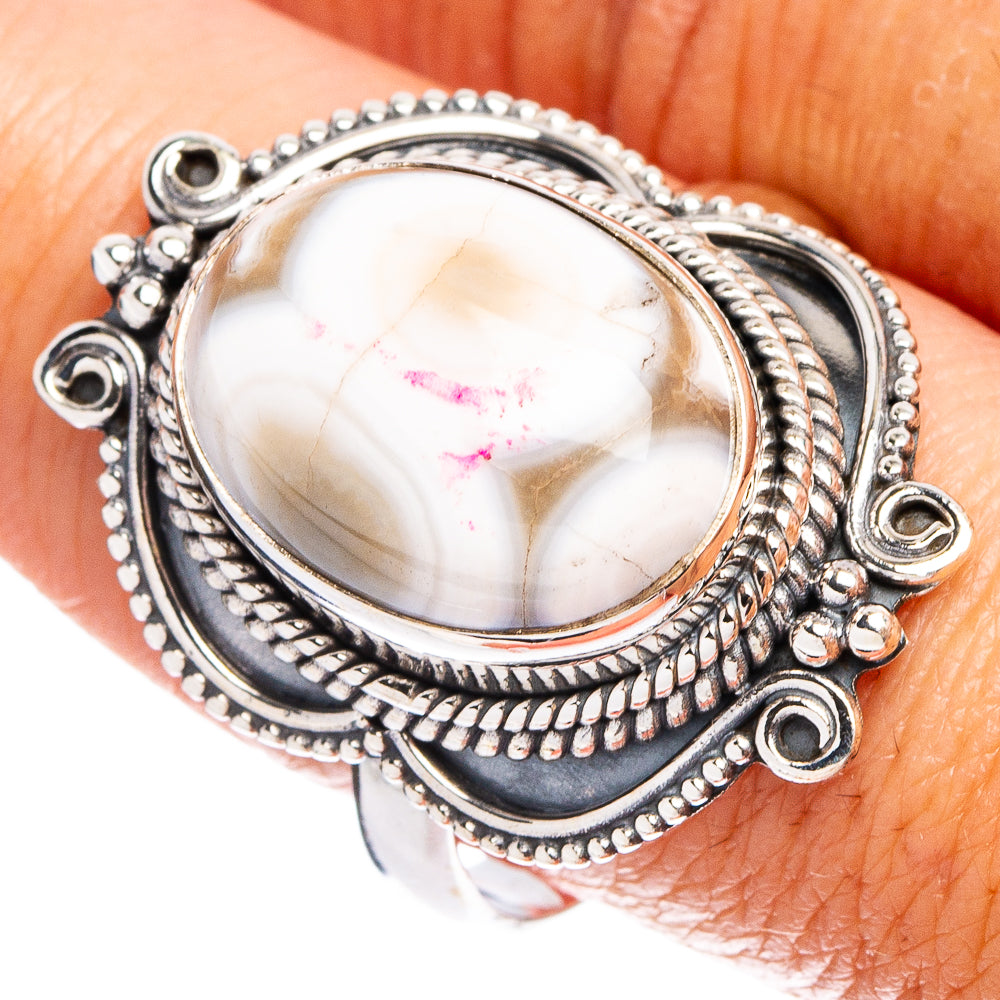 Ocean Jasper Ring Size 8.75 (.925 Sterling Silver)