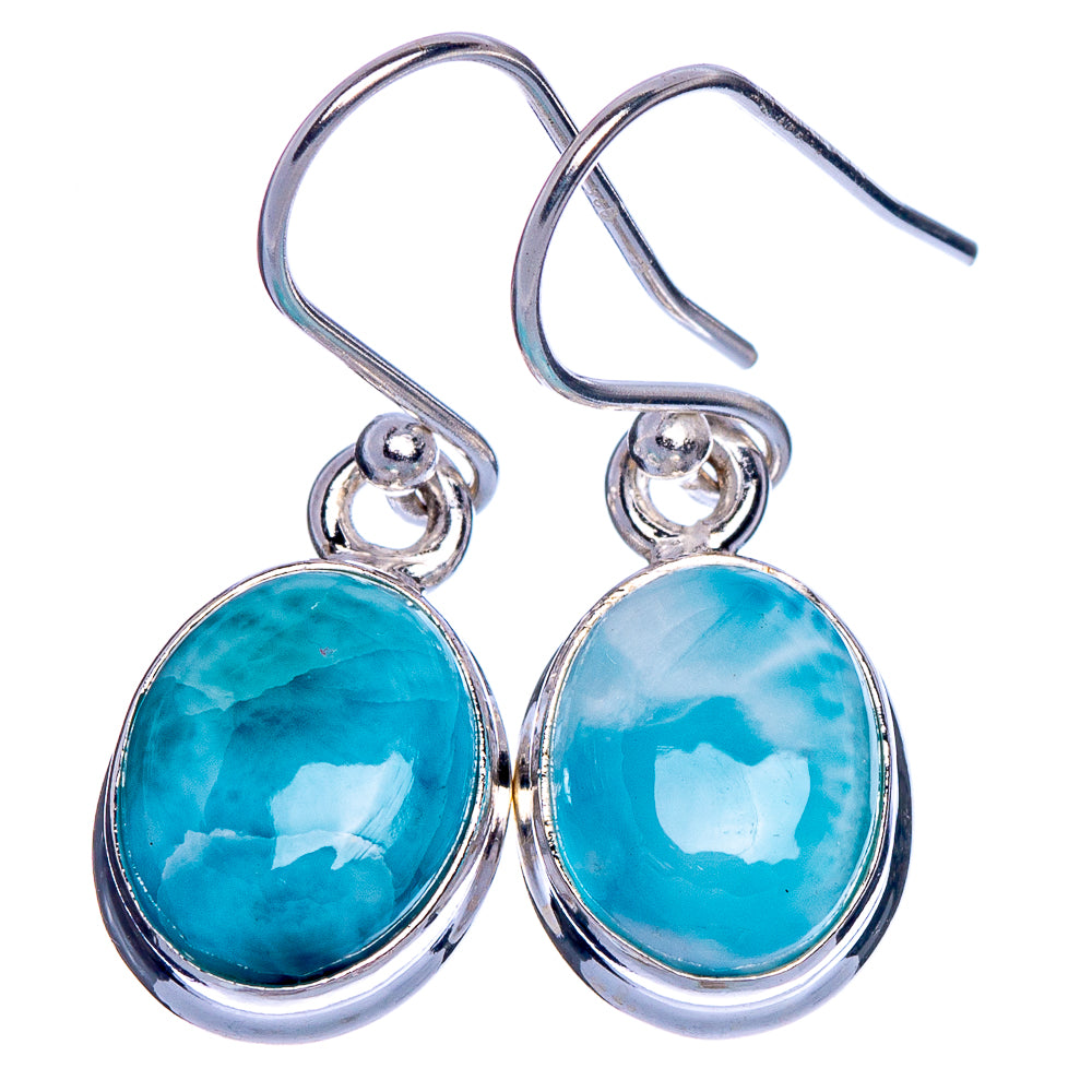 Larimar Earrings 1 1/8" (925 Sterling Silver) E433566