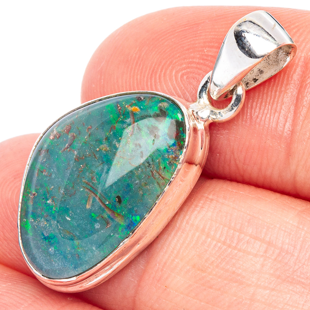 Rare Triple Opal Pendant 1 1/8" (925 Sterling Silver) P44820