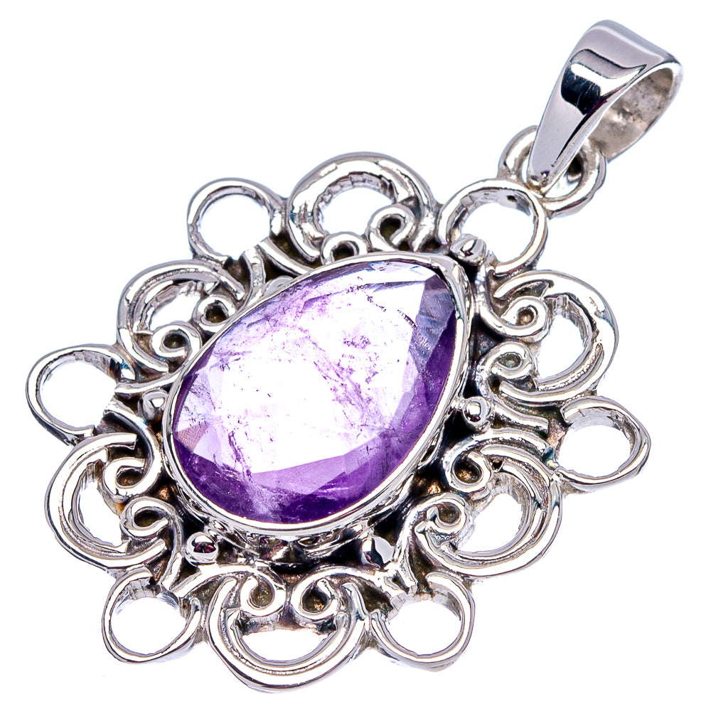 Premium Amethyst Pendant 1 3/8" (.925 Sterling Silver)