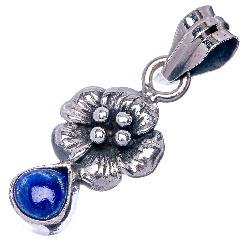 Lapis Lazuli Dainty Pendant 1 1/8" (925 Sterling Silver) P39907