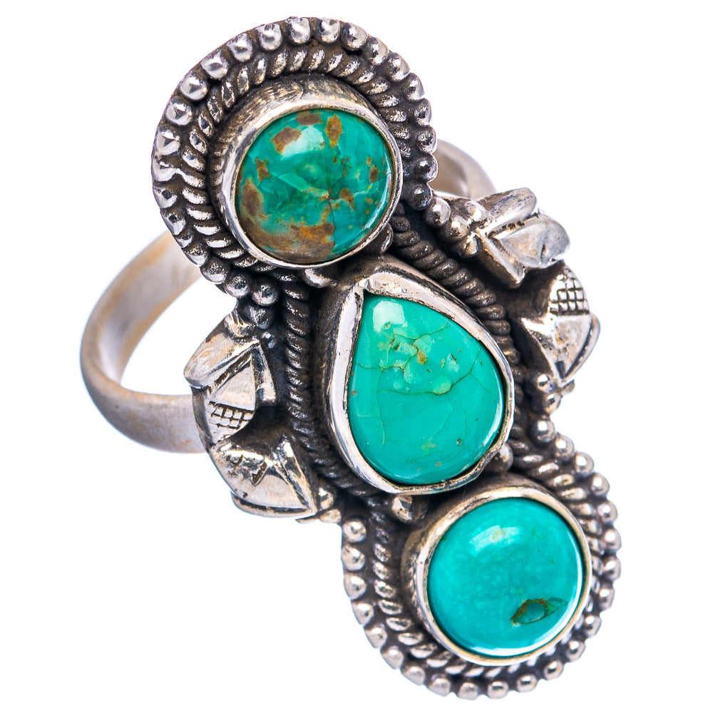 Exclusive Royston Turquoise Ring Size 7 Adjustable (.925 Sterling Silver)