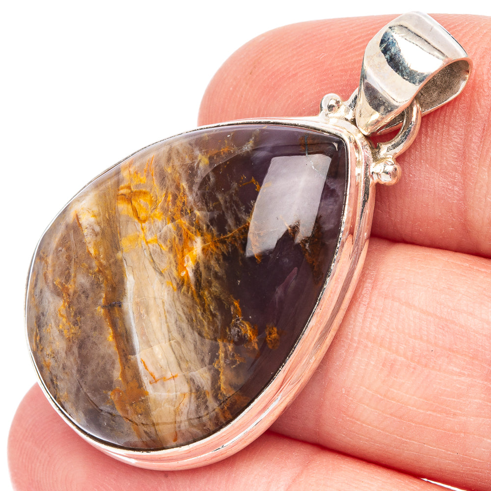 Rare Cacoxenite Amethyst Pendant 1 1/2" (925 Sterling Silver) P44426