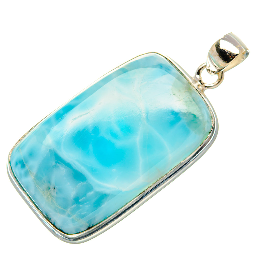 Larimar Pendant 1 3/4" (925 Sterling Silver) PD37207