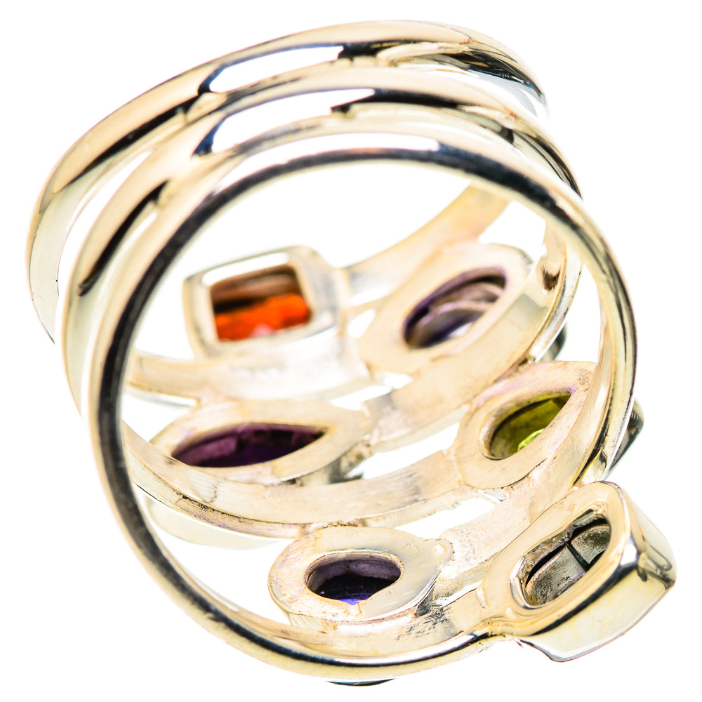 Garnet, Amethyst, Tanzanite, Blue Topaz, Peridot Ring Size 7.5 (925 Sterling Silver) RING134777