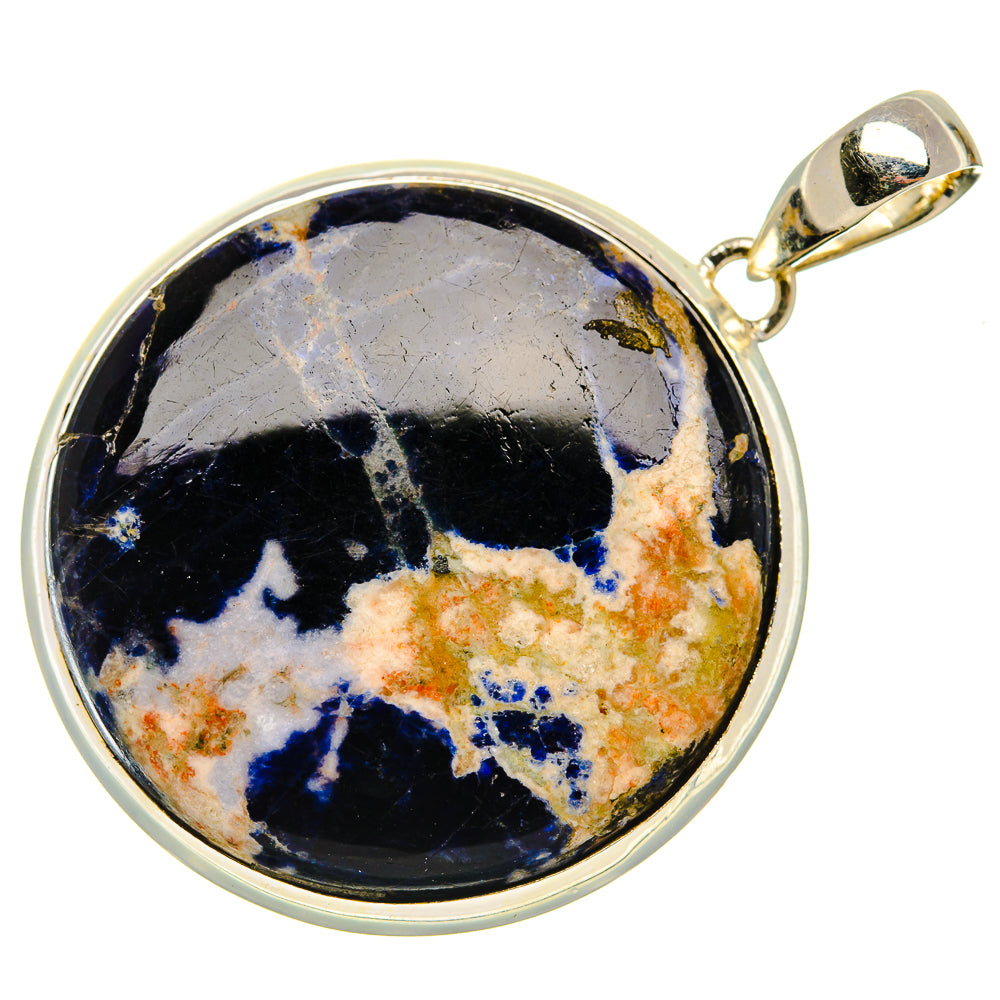 Sodalite Pendant 2 1/8" (925 Sterling Silver) PD37409