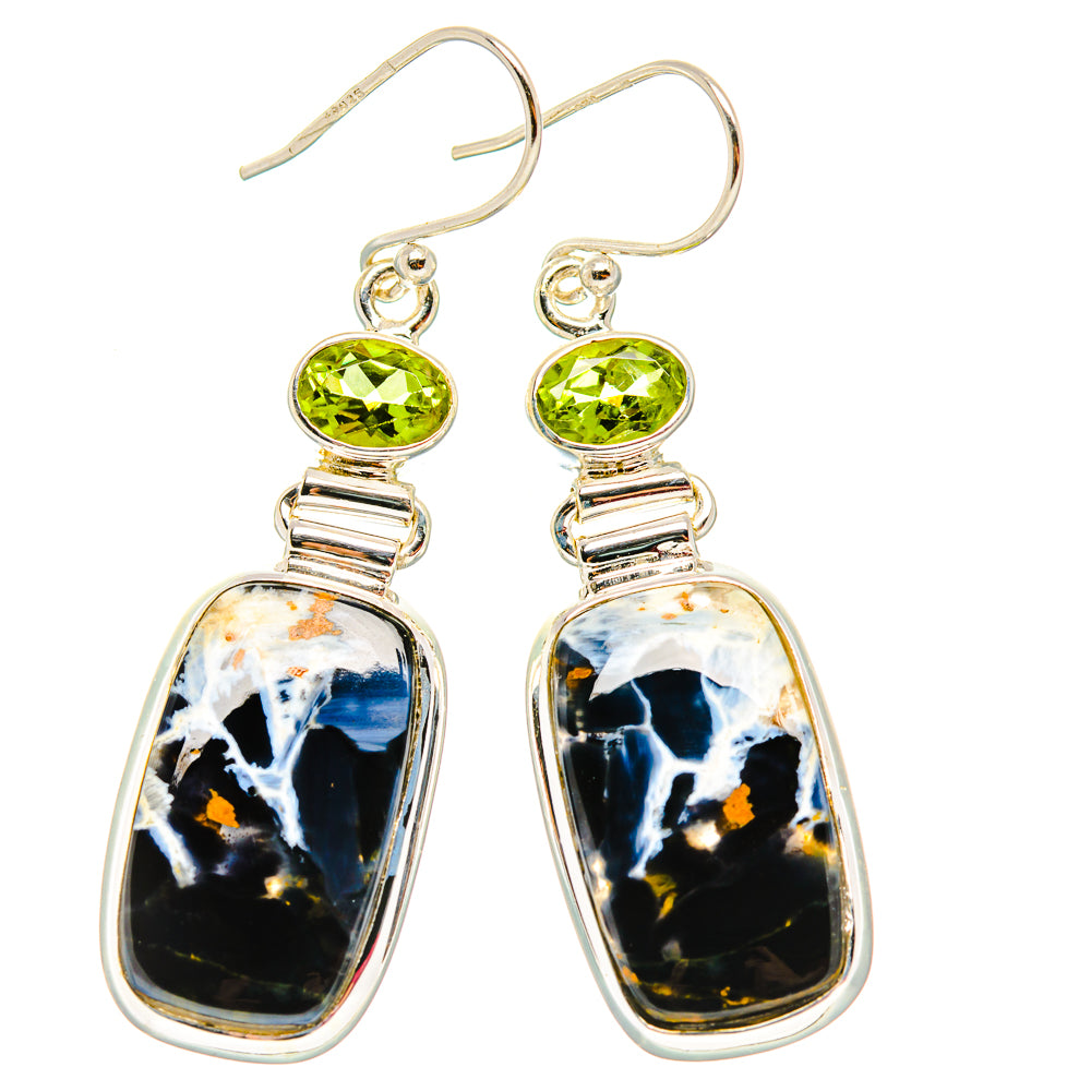 Pietersite, Peridot Earrings 2" (925 Sterling Silver) EARR431618
