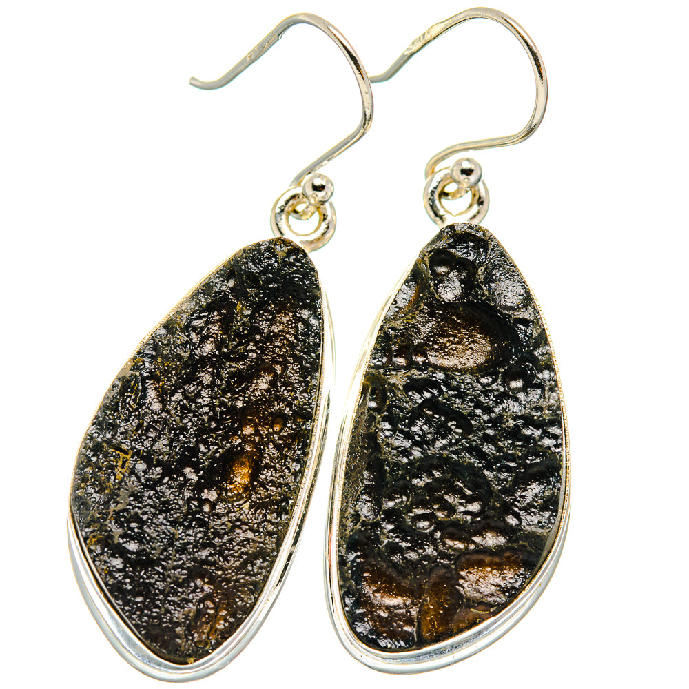 Tektite Earrings handcrafted by Anasilvercos - EARR423755