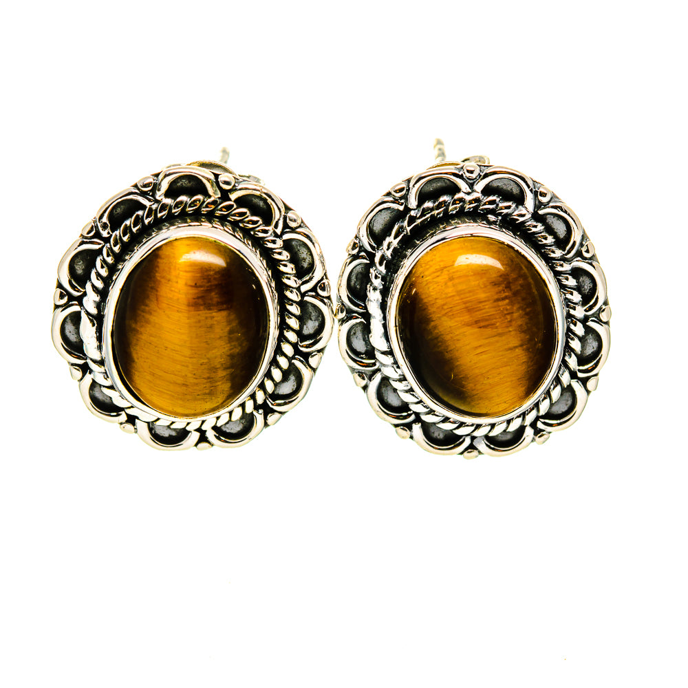 Tiger Eye Earrings handcrafted by Anasilvercos - EARR410483