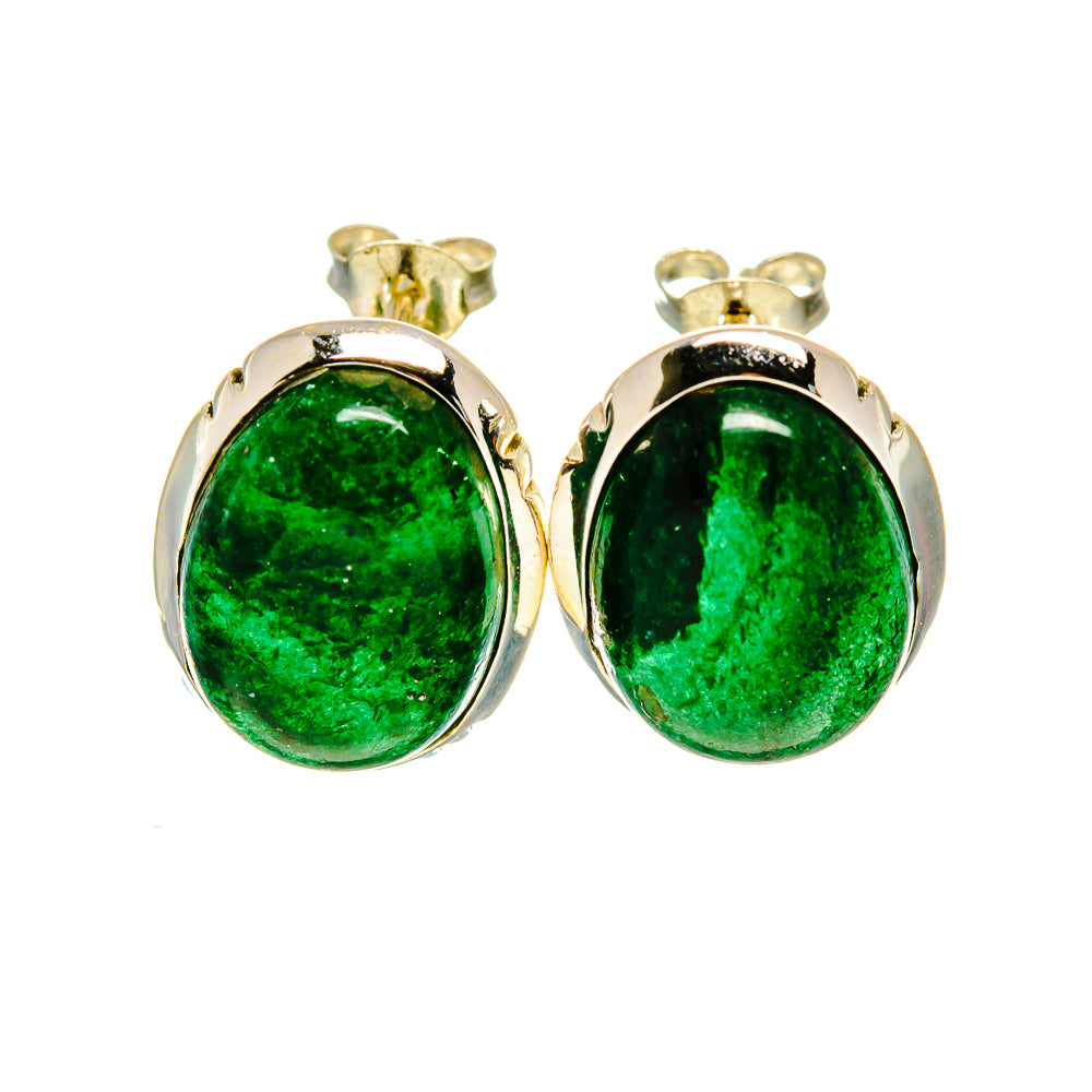 Green Aventurine Earrings handcrafted by Anasilvercos - EARR411486