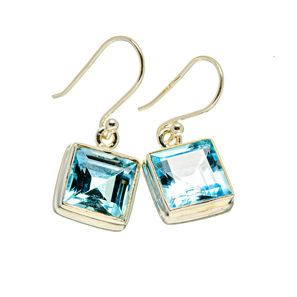 Blue Topaz Earrings handcrafted by Anasilvercos - EARR413083