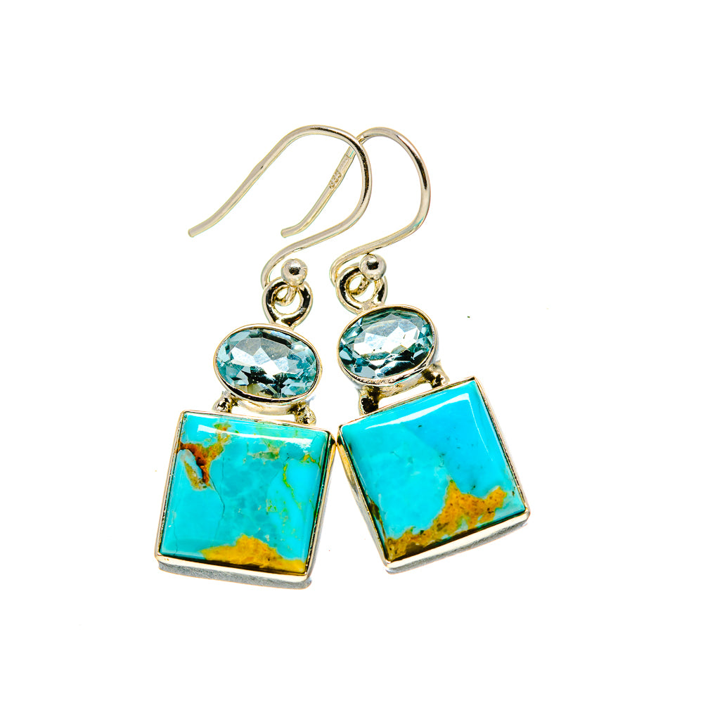 Arizona Turquoise Earrings handcrafted by Anasilvercos - EARR413447