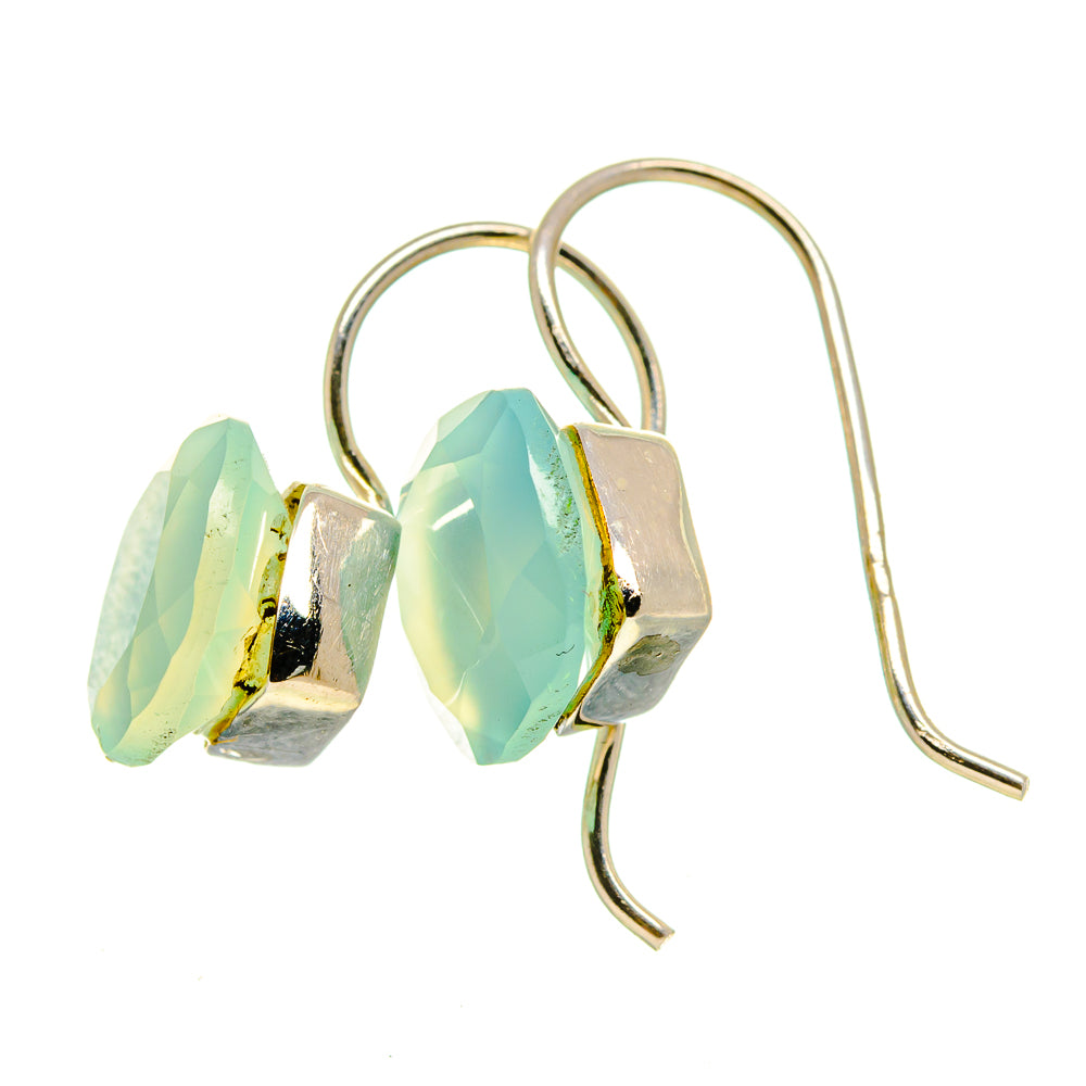 Aqua Chalcedony Earrings handcrafted by Anasilvercos - EARR413692