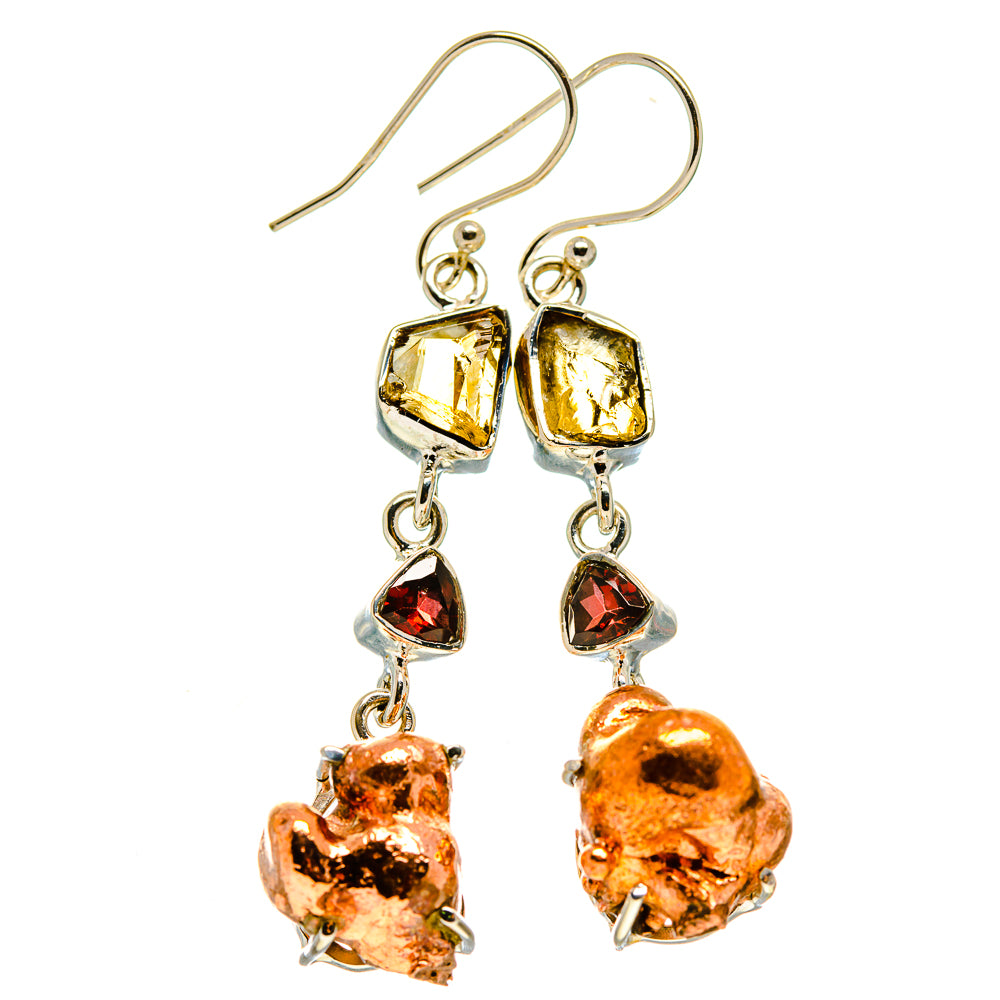 Copper Blister Earrings handcrafted by Anasilvercos - EARR414065