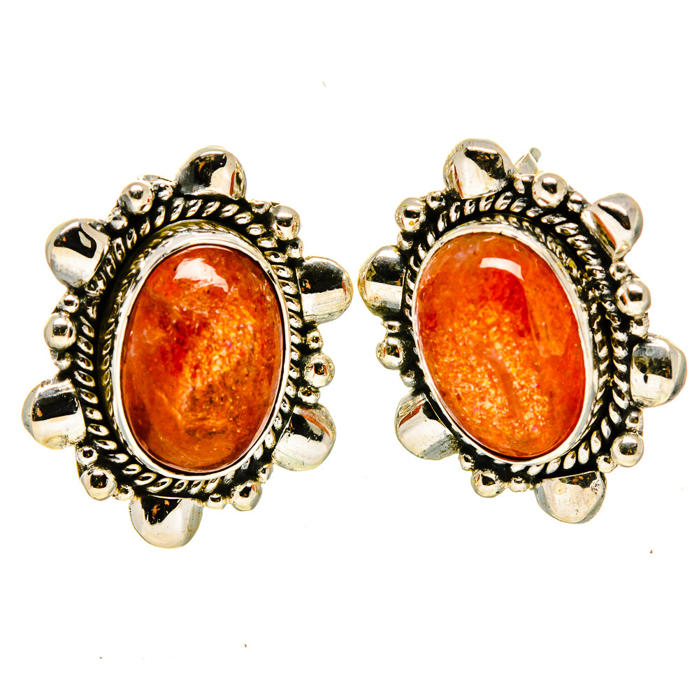 Sunstone Earrings handcrafted by Anasilvercos - EARR414609