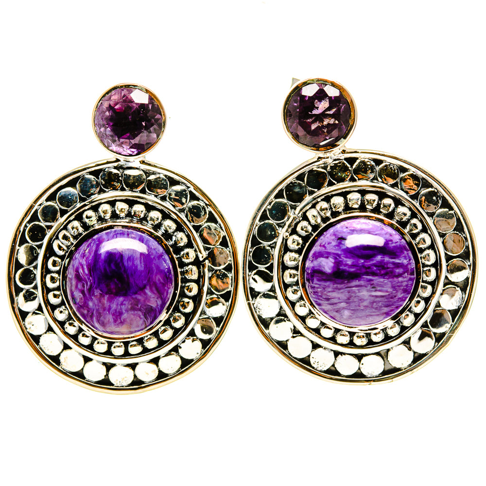 Charoite Earrings handcrafted by Anasilvercos - EARR414692