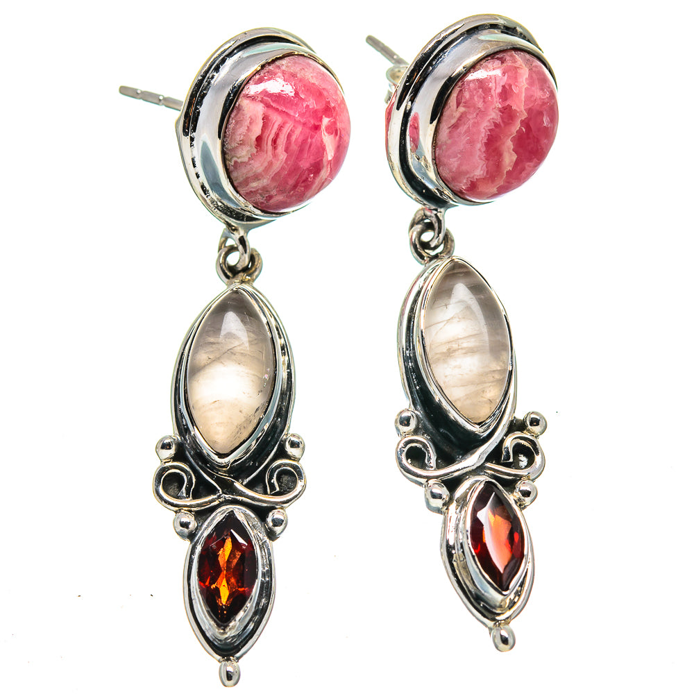 Rhodochrosite Earrings handcrafted by Anasilvercos - EARR414782