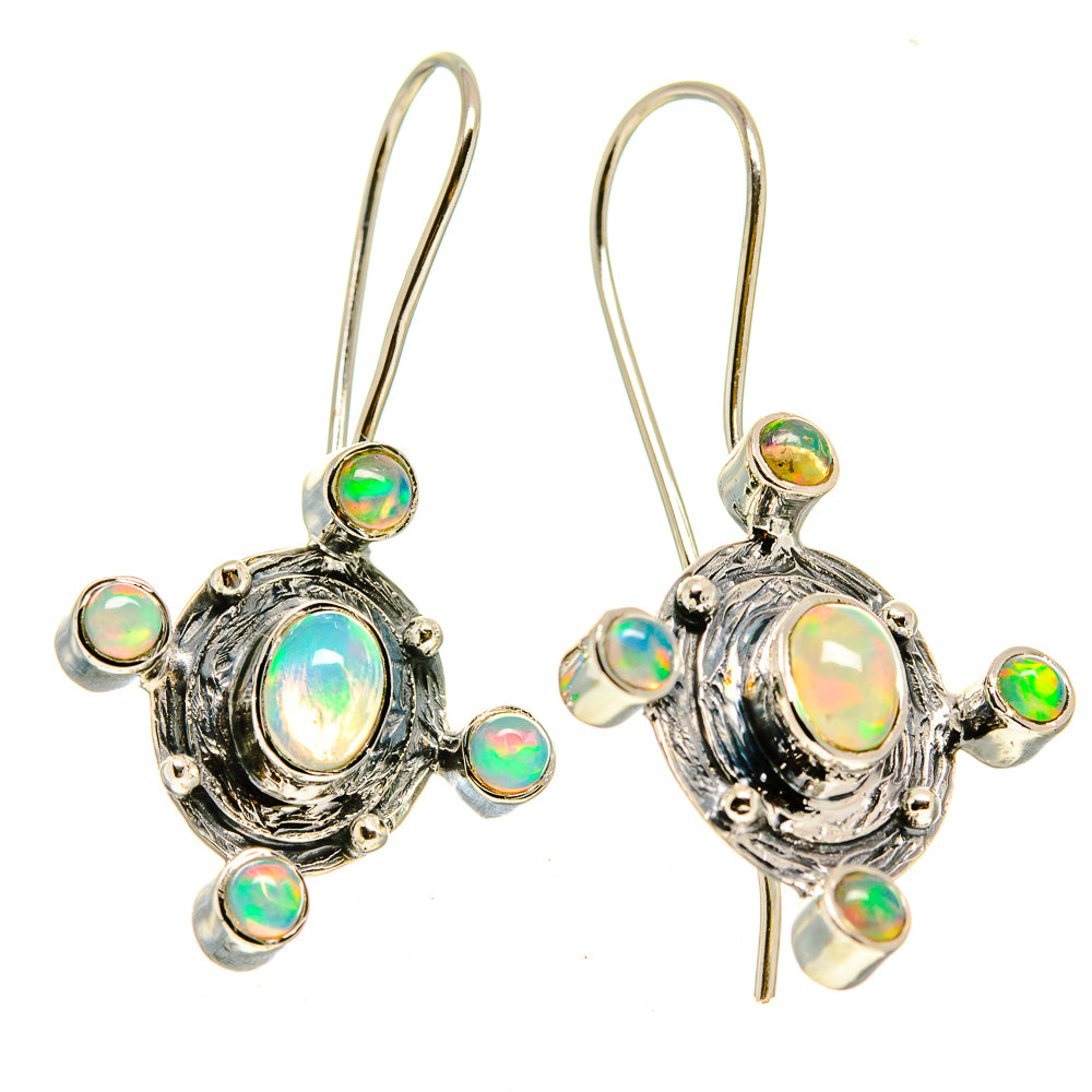 Ethiopian Opal Earrings handcrafted by Anasilvercos - EARR415177