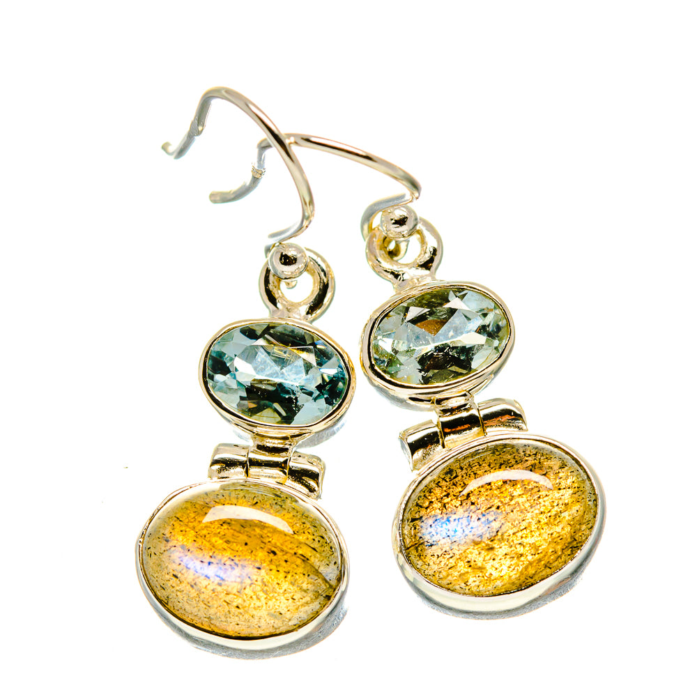 Labradorite Earrings handcrafted by Anasilvercos - EARR416008