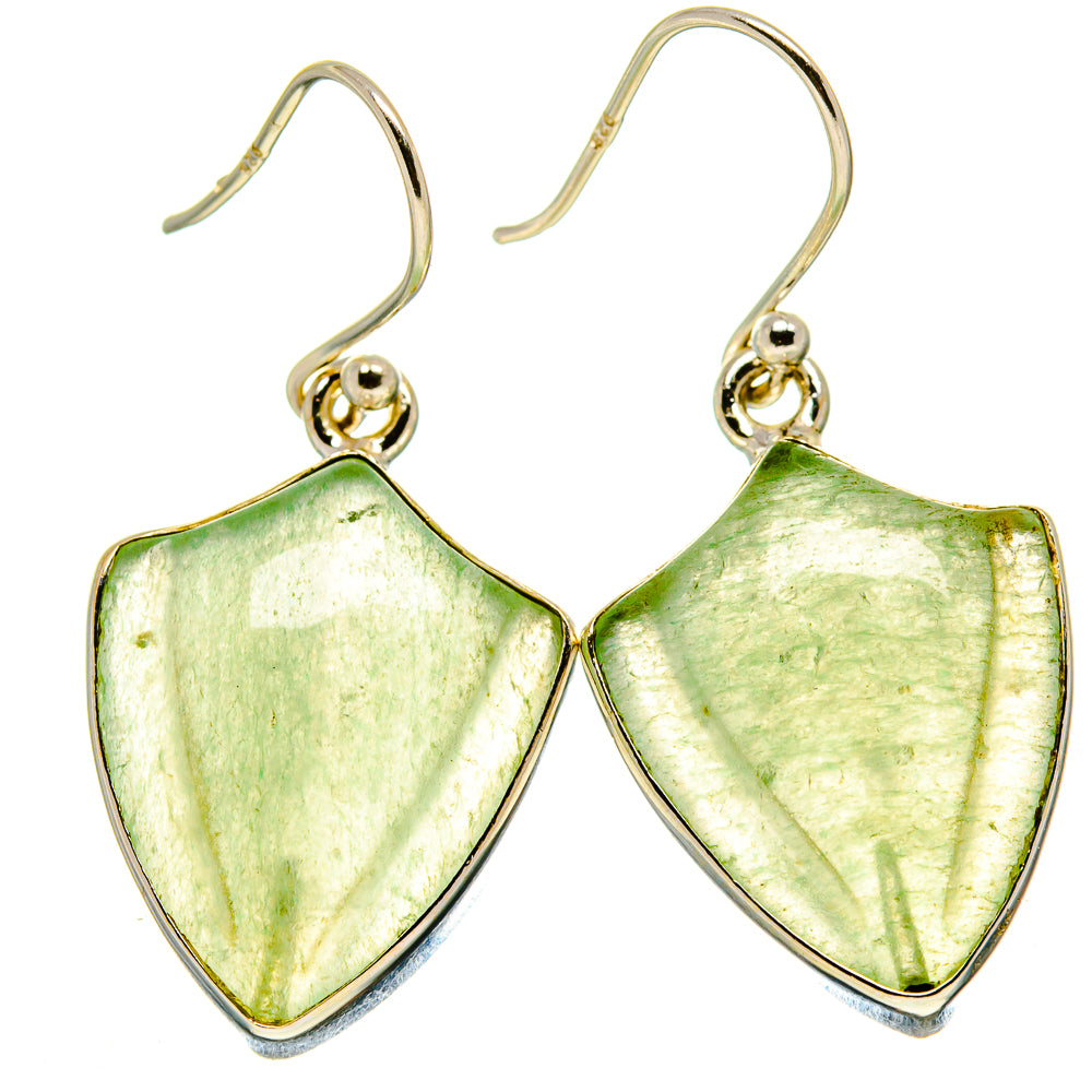 Prehnite Earrings handcrafted by Anasilvercos - EARR416173