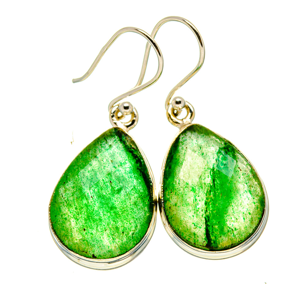 Green Aventurine Earrings handcrafted by Anasilvercos - EARR416235