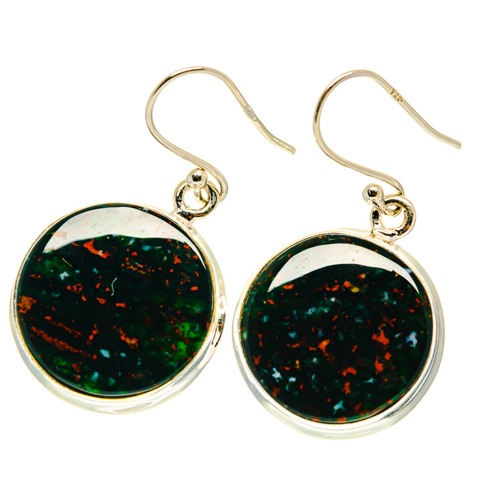 Bloodstone Earrings handcrafted by Anasilvercos - EARR417140