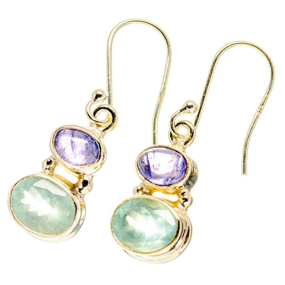 Aqua Chalcedony Earrings handcrafted by Anasilvercos - EARR417439