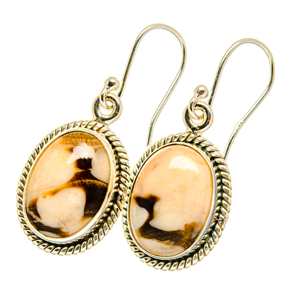 Peanut Wood Jasper Earrings handcrafted by Anasilvercos - EARR417911