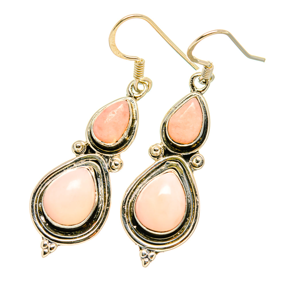Pink Opal Earrings handcrafted by Anasilvercos - EARR418689