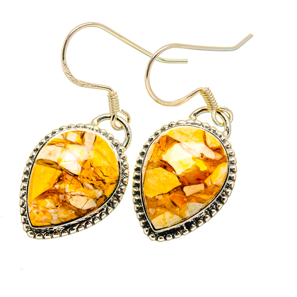 Brecciated Mookaite Earrings handcrafted by Anasilvercos - EARR420145