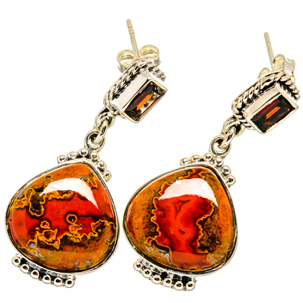 Moroccan Agate Earrings handcrafted by Anasilvercos - EARR420774