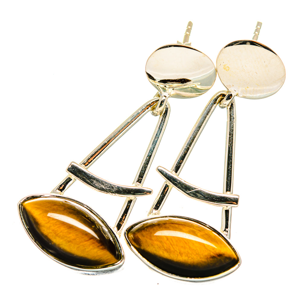 Tiger Eye Earrings handcrafted by Anasilvercos - EARR420776
