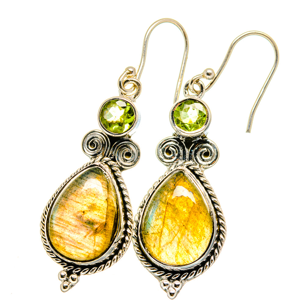 Labradorite Earrings handcrafted by Anasilvercos - EARR421899