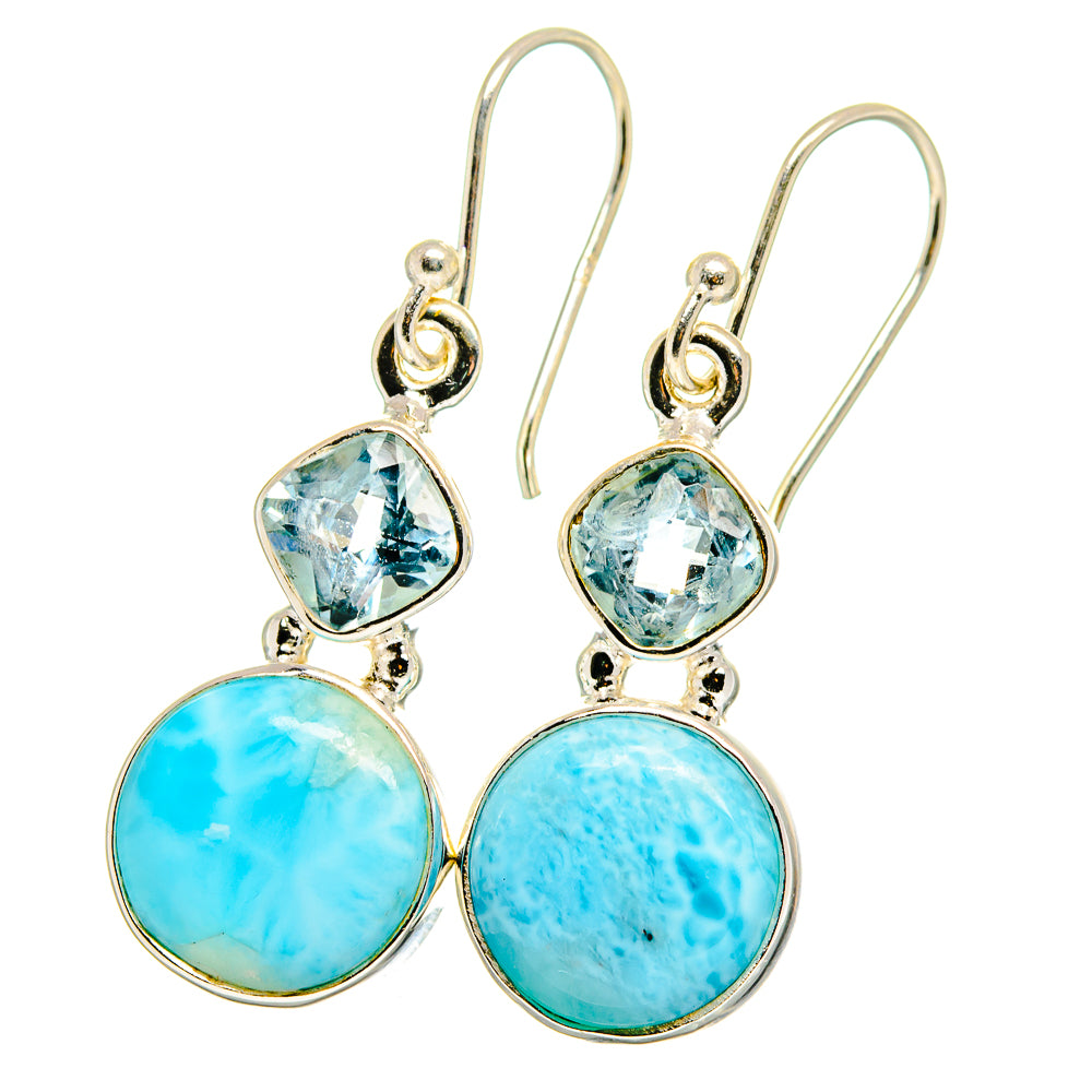 Larimar Earrings handcrafted by Anasilvercos - EARR422353