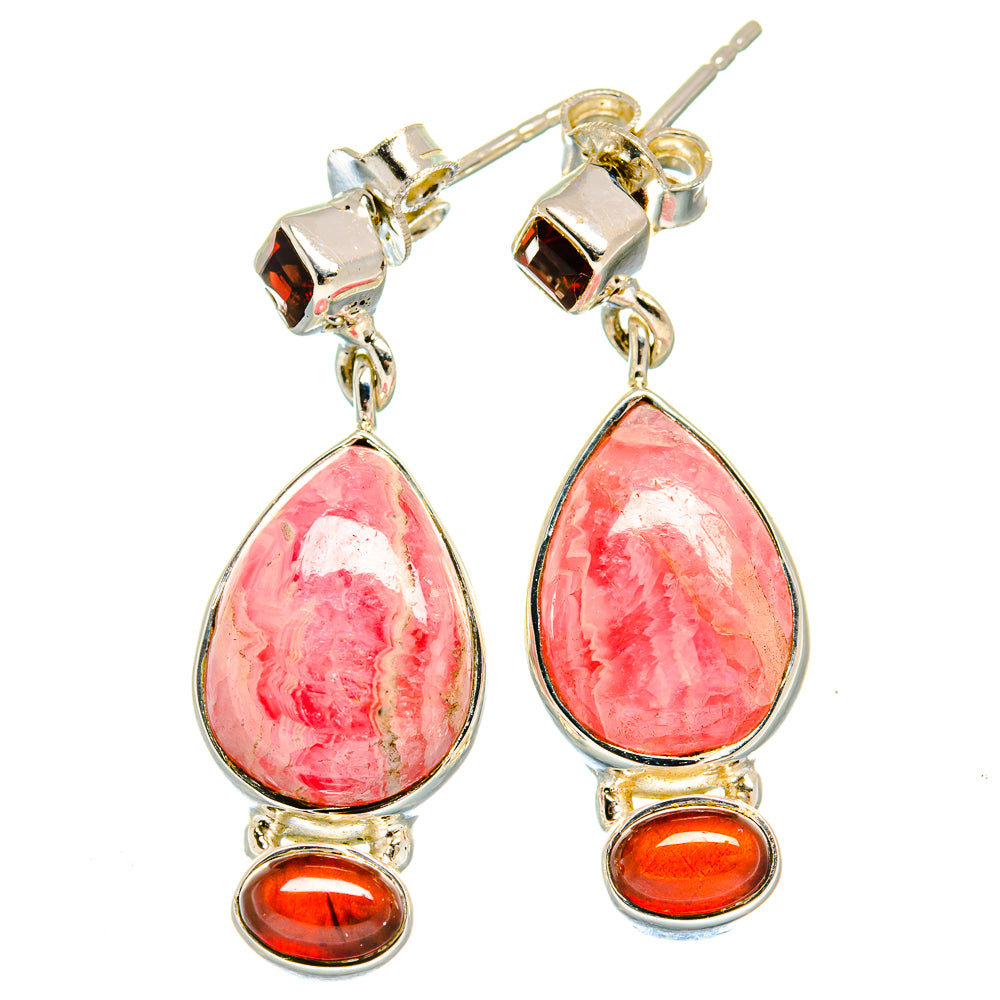 Rhodochrosite Earrings handcrafted by Anasilvercos - EARR422814