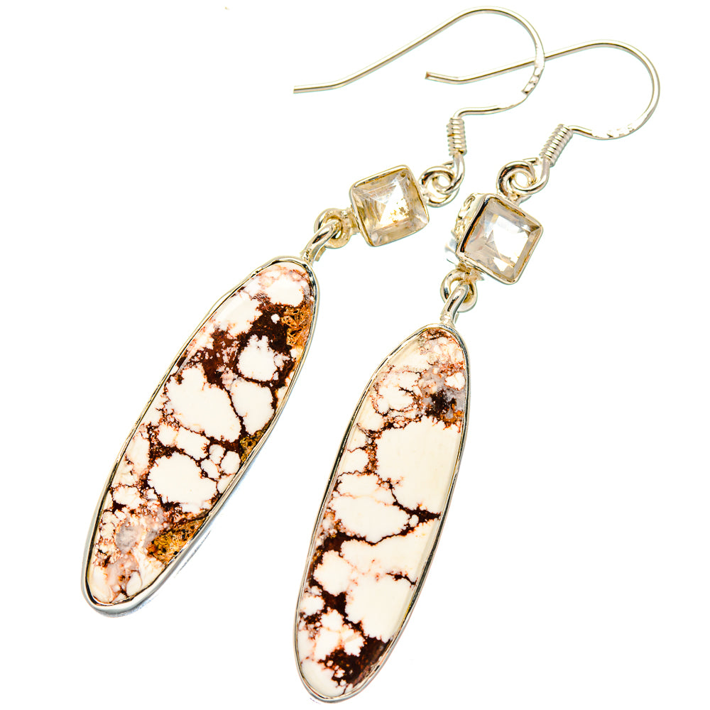 Wild Horse Jasper Earrings handcrafted by Anasilvercos - EARR423062