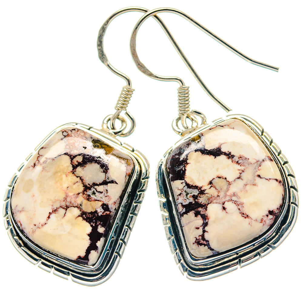 Wild Horse Jasper Earrings handcrafted by Anasilvercos - EARR423393
