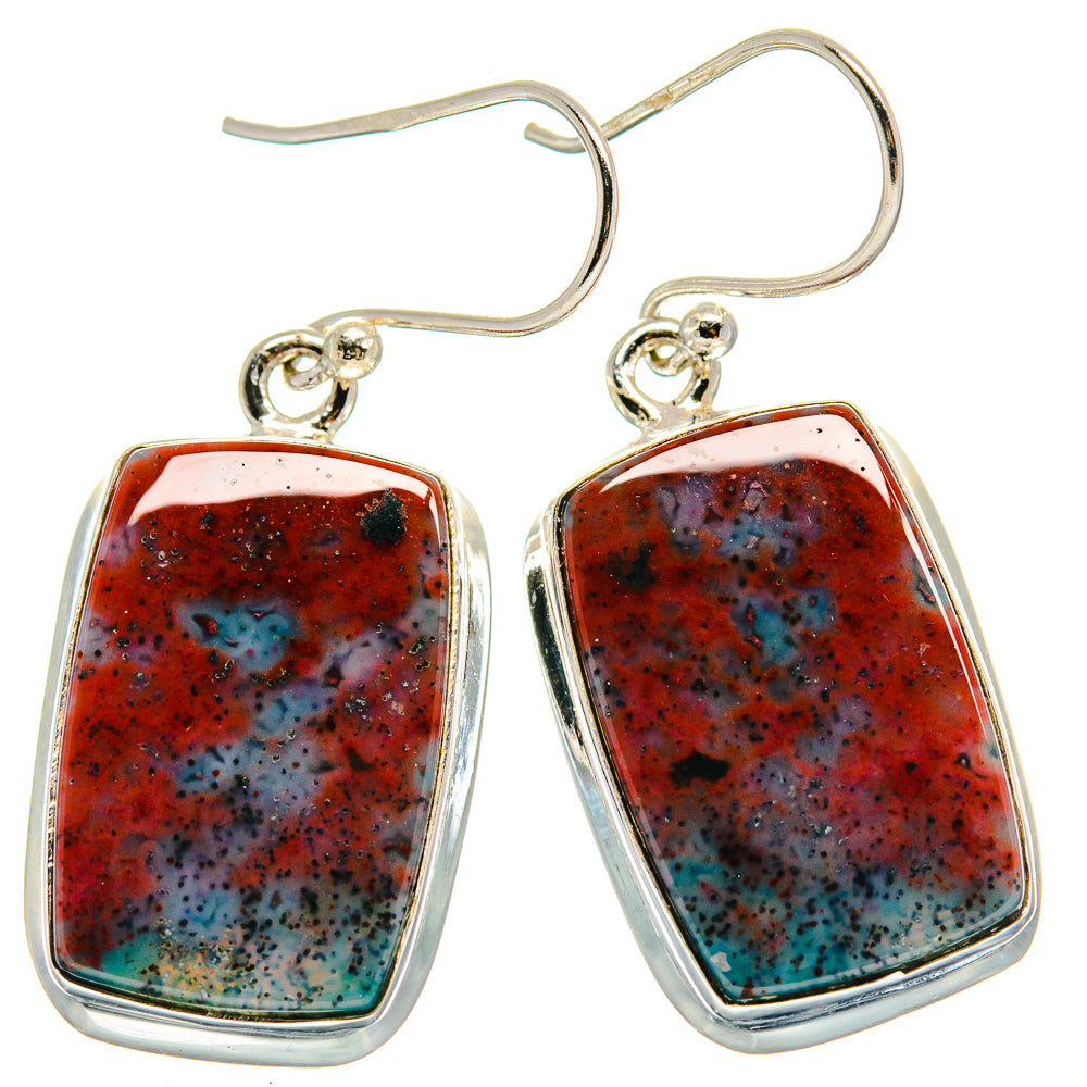 Bloodstone Earrings handcrafted by Anasilvercos - EARR423951
