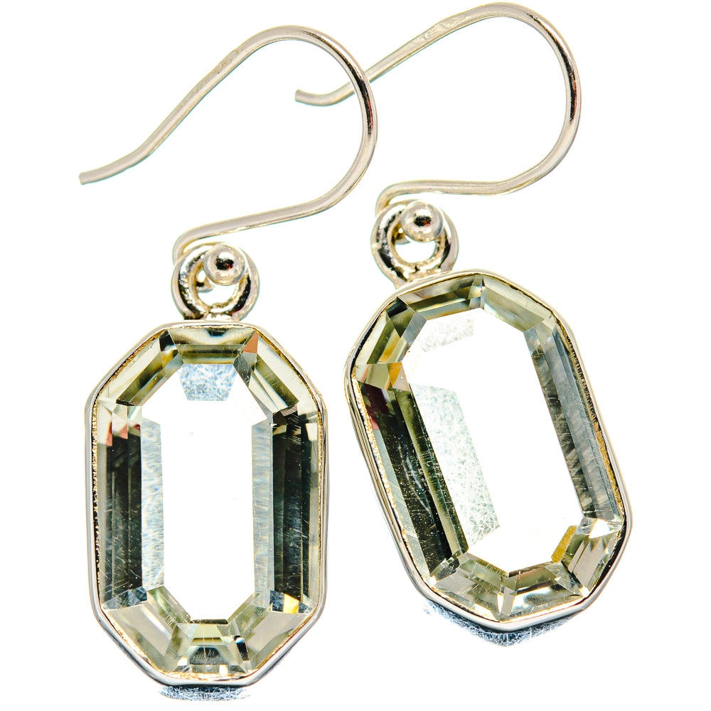 Green Amethyst Earrings handcrafted by Anasilvercos - EARR424032