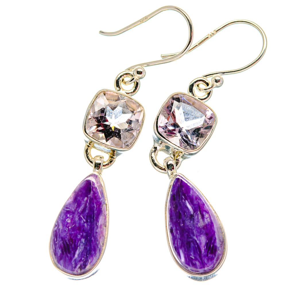 Charoite Earrings handcrafted by Anasilvercos - EARR424056