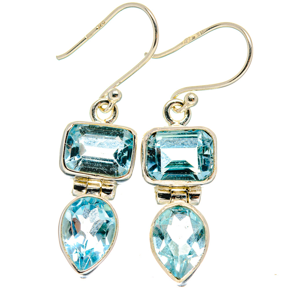 Blue Topaz Earrings handcrafted by Anasilvercos - EARR424180