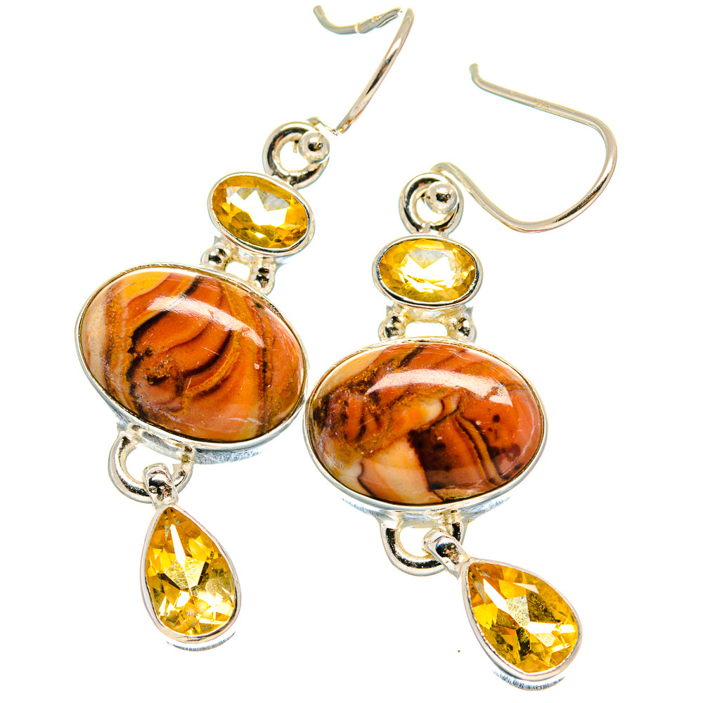 Imperial Jasper Earrings handcrafted by Anasilvercos - EARR424296